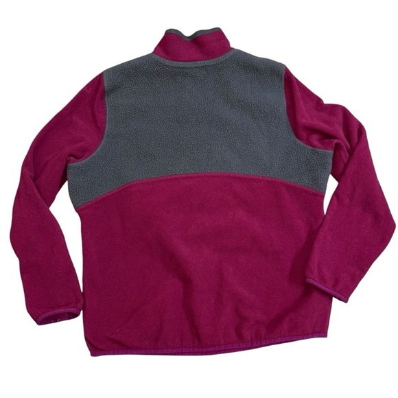 LL Bean Fuschia Gray Fleece Quarter Zip Jacket Women’s XL Winter Cozy Comfort - Picture 4 of 13